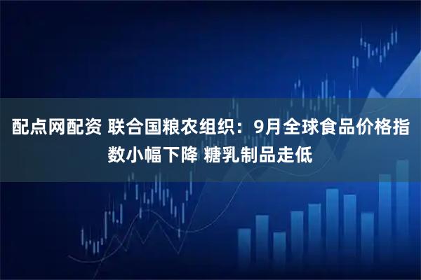 配点网配资 联合国粮农组织：9月全球食品价格指数小幅下降 糖乳制品走低